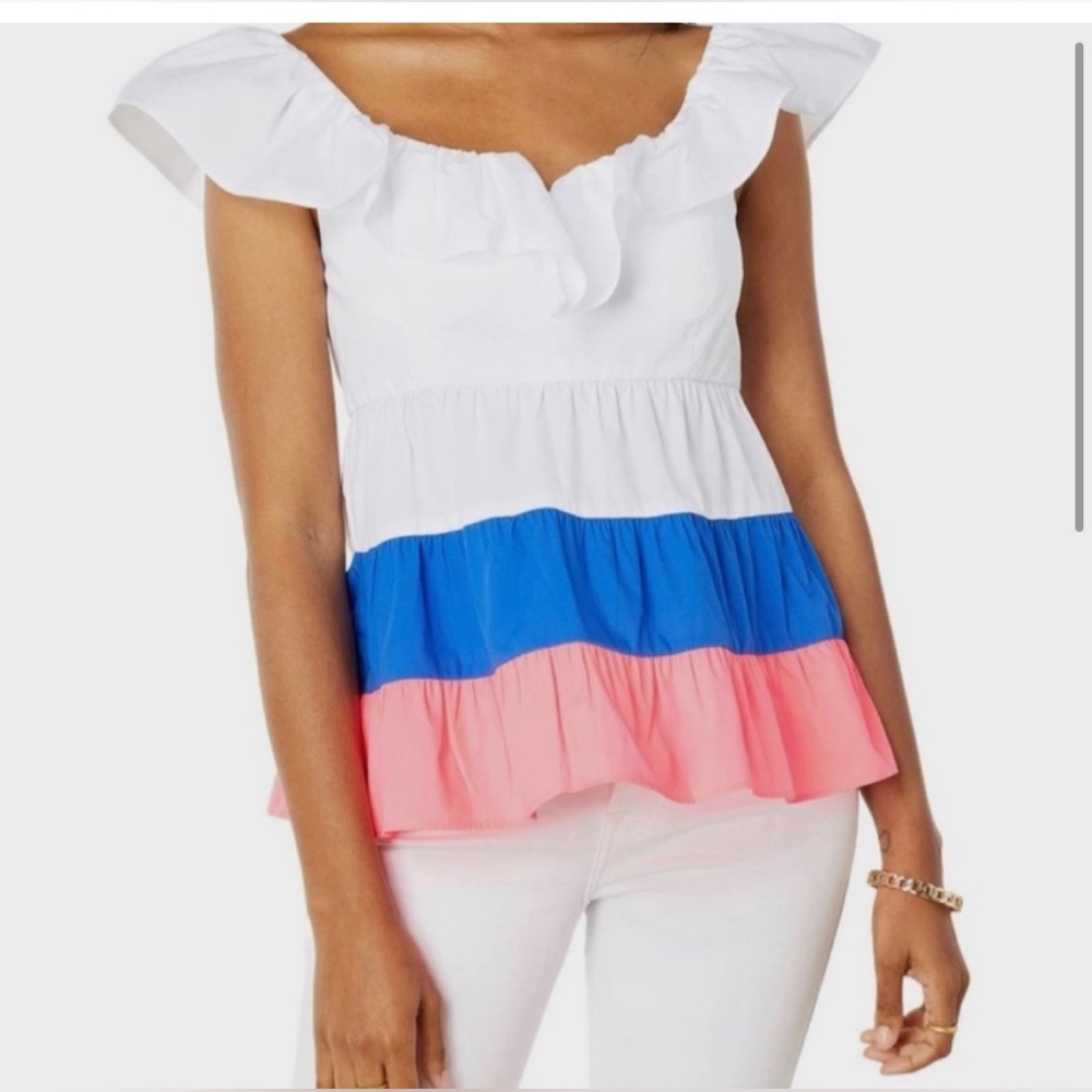 Lilly Pulitzer | Emie Ruffle Top - Picture 3 of 7